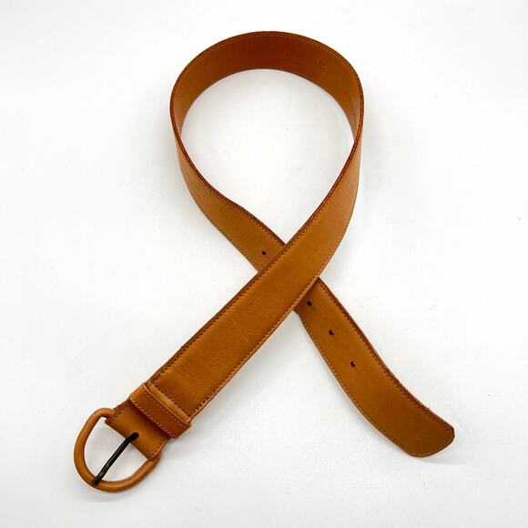 VINTAGE BANANA REPUBLIC Leather Belt Womens XS Saddle Tan Brown 28" Waist - Picture 6 of 10